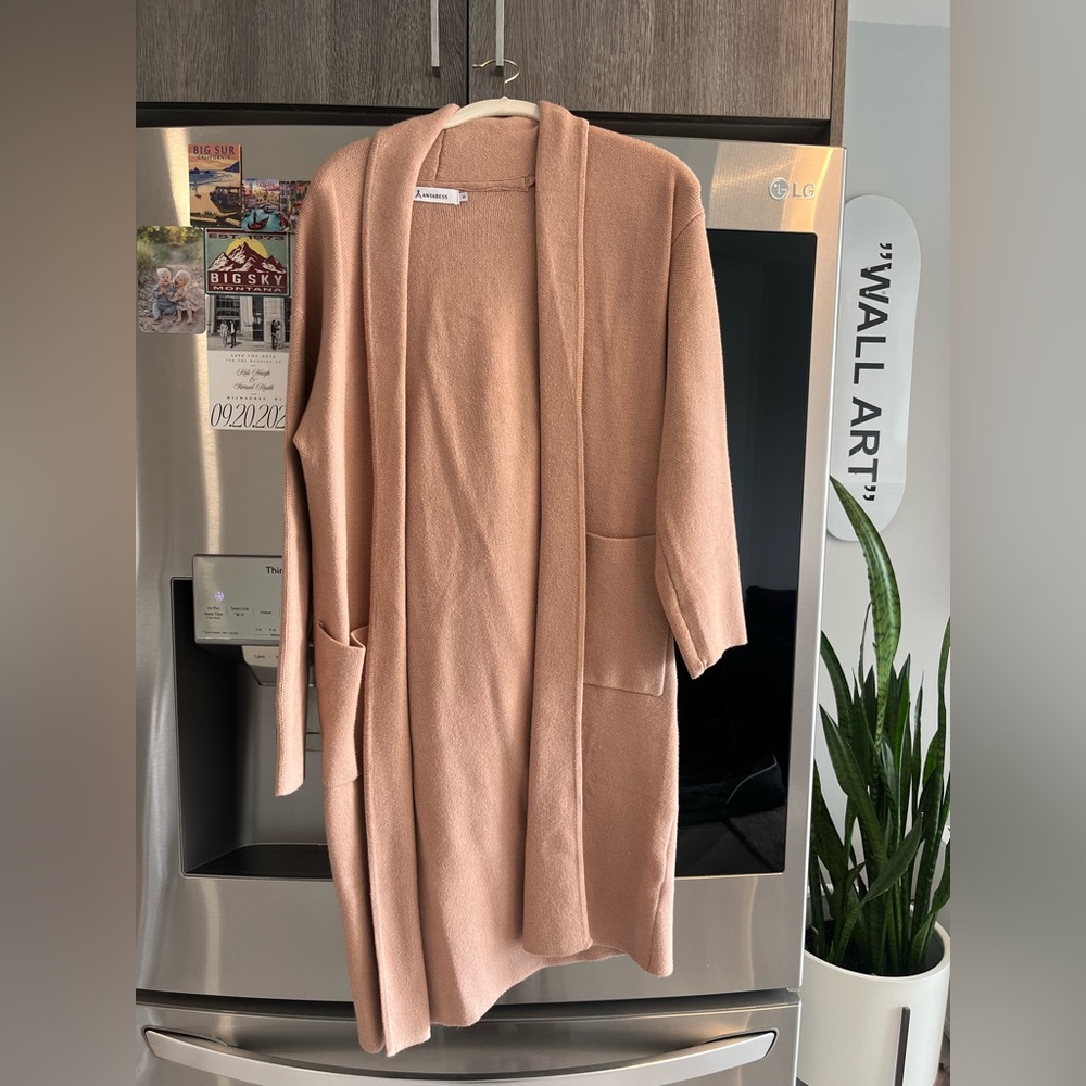 ANRABESS women’s tan cardigan size small never worn!